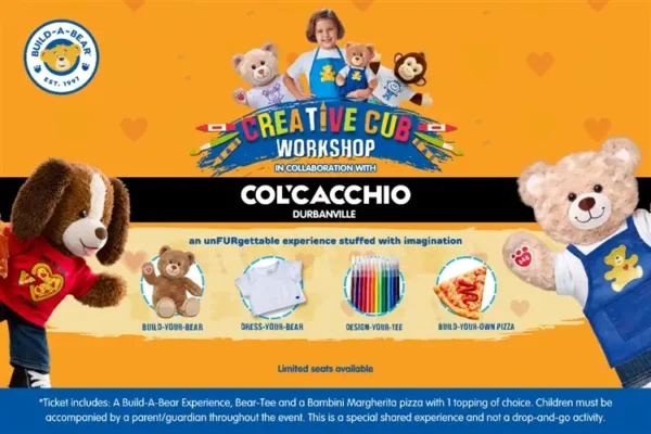 Build a bear workshop at Col’cacchio Durbanville Build a bear workshop at Col'cacchio Durbanville
